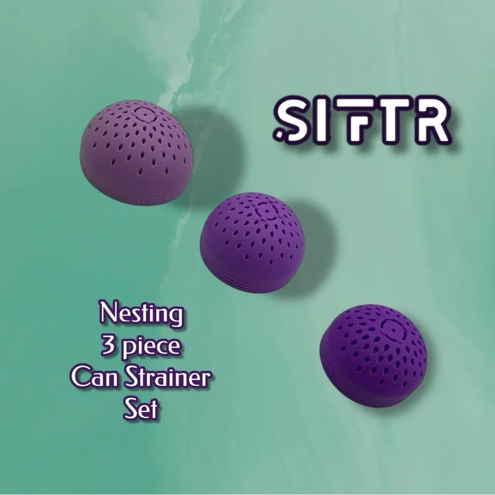 SIFTR Purple Nesting Can Strainer Set NWOB